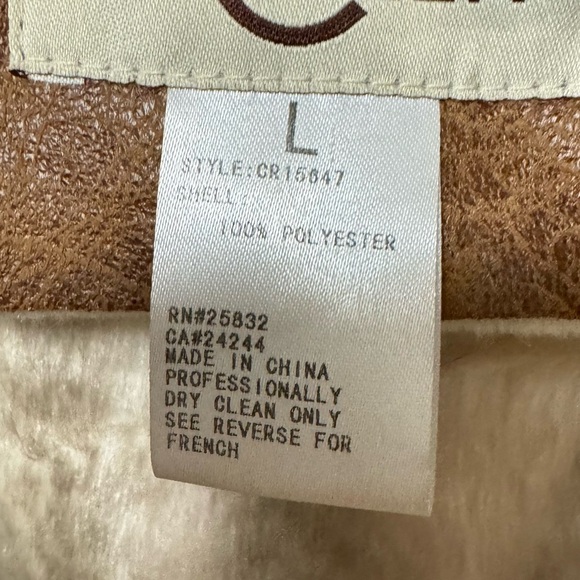 Cripple Creek Faux Fur Coat Womens Large Y2K Penny Lane Jacket Coastal Cowgirl - Picture 12 of 13